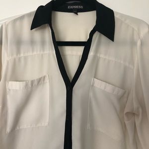 Express Portofino Black & White Shirt